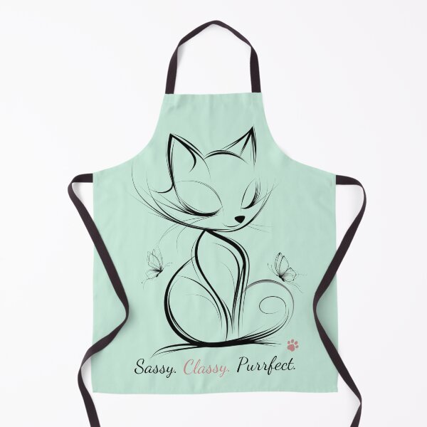 Item preview, Sassy. Classy. Purrfect. – Elegant Cat with Butterflies designed and sold by OskArt design.