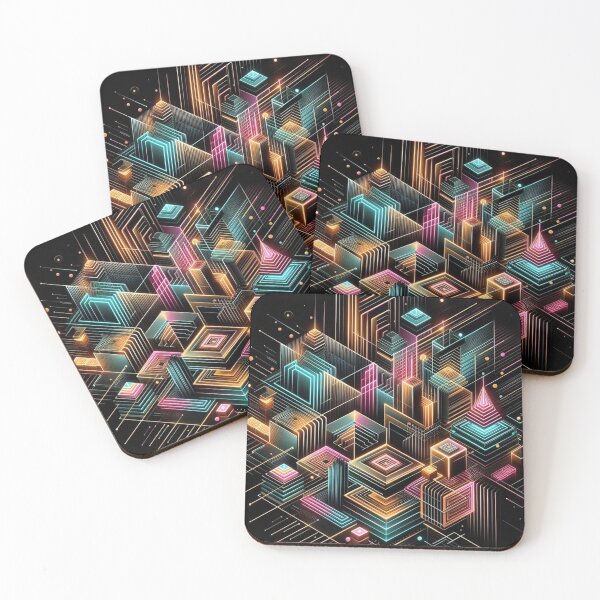 Item preview, Neon colors with geometric pattern  designed and sold by Dogandesighn.