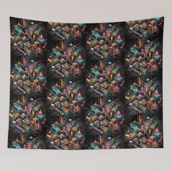 Item preview, Neon colors with geometric pattern  designed and sold by Dogandesighn.
