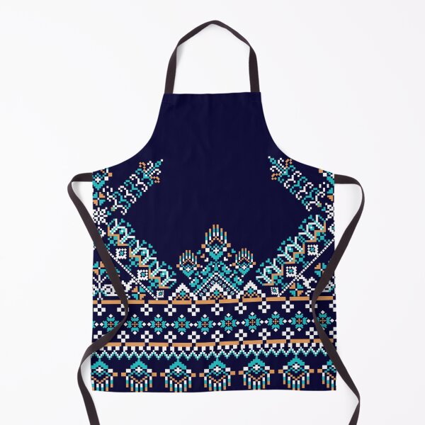 Item preview, Navy Ethnic Pixel Textile Weaving Design designed and sold by MNX.