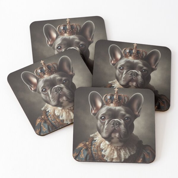 Item preview, French Bulldog in Baroque Renaissance Royal Attire – Elegant Grey Frenchie Pet Portrait designed and sold by Deliberate Creations.