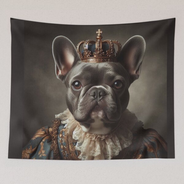 Item preview, French Bulldog in Baroque Renaissance Royal Attire – Elegant Grey Frenchie Pet Portrait designed and sold by Deliberate Creations.