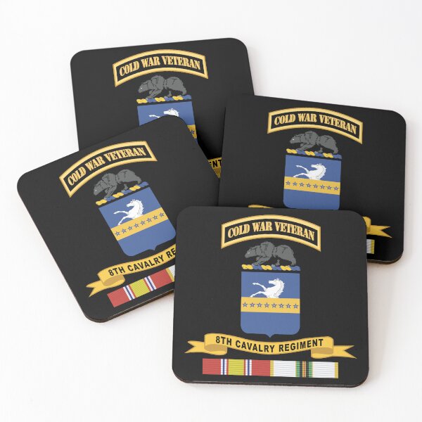 Item preview, Army - 8th Cavalry Regiment w Br - Ribbon COLD WAR Vet Tab X 300 designed and sold by Military Insignia Products.