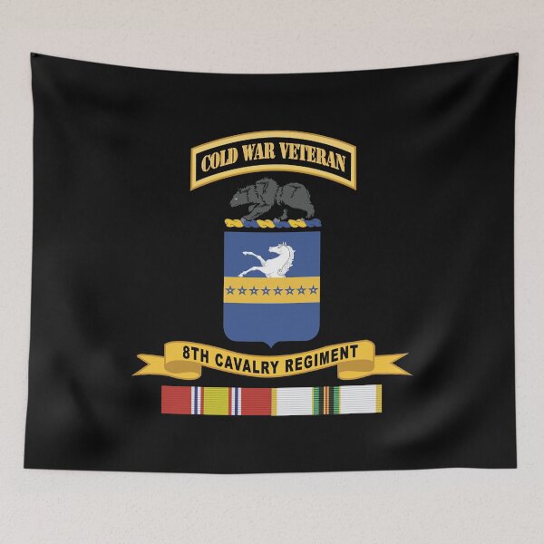 Item preview, Army - 8th Cavalry Regiment w Br - Ribbon COLD WAR Vet Tab X 300 designed and sold by Military Insignia Products.
