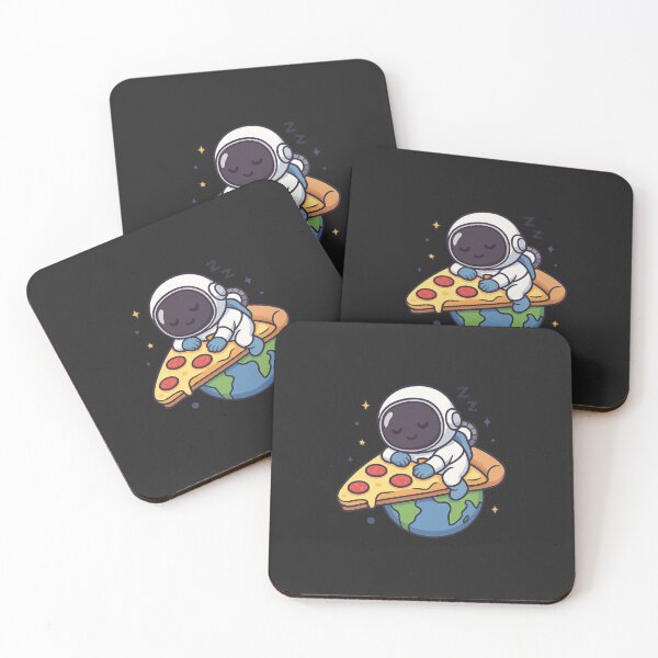 Item preview, Astronaut Sleeping on Giant Pizza Slice – Cute Space Food Humor Design designed and sold by ColorSplash123.