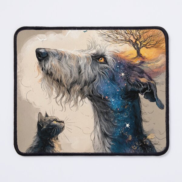 Item preview, Cat and Scottish Deerhound designed and sold by aghnadarragh.