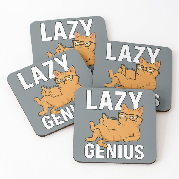 Item preview, Lazy Genius Cat – Funny Smart Cat Reading Design designed and sold by Nick29S.