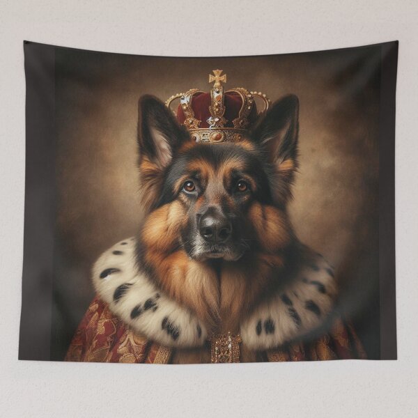 Item preview, German Shepherd in Baroque Renaissance Royal Costume – Loyal Noble Pet Portrait designed and sold by Deliberate Creations.