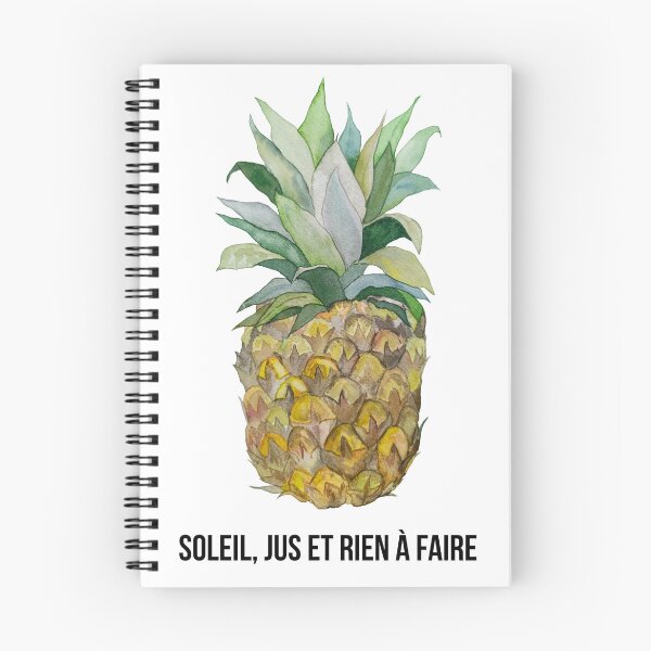 Item preview, Pineapple with the humorous message "Sun, juice and nothing to do" designed and sold by ArtCheri.