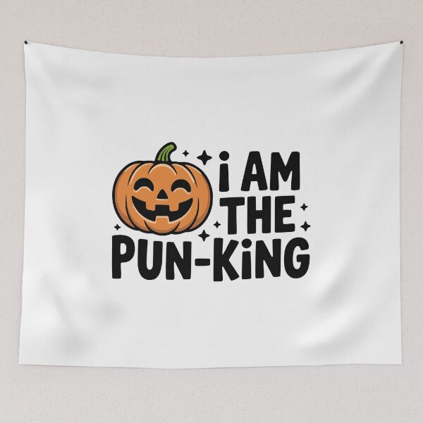 Item preview, I Am The Pun-King! Cute Pumpkin Pun designed and sold by PMCreative.