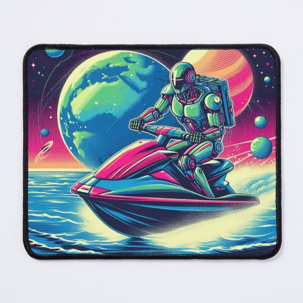 Item preview, a robot jet skiing in space designed and sold by Dogandesighn.