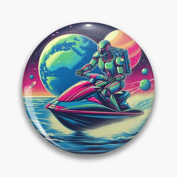 Item preview, a robot jet skiing in space designed and sold by Dogandesighn.