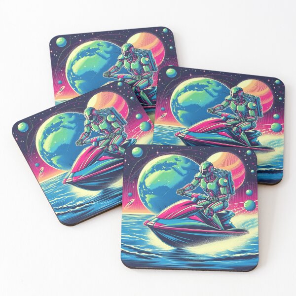 Item preview, a robot jet skiing in space designed and sold by Dogandesighn.