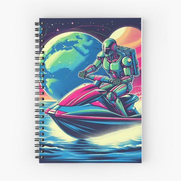 Item preview, a robot jet skiing in space designed and sold by Dogandesighn.