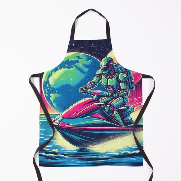 Item preview, a robot jet skiing in space designed and sold by Dogandesighn.