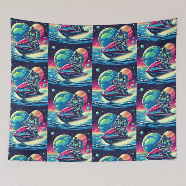 Item preview, a robot jet skiing in space designed and sold by Dogandesighn.