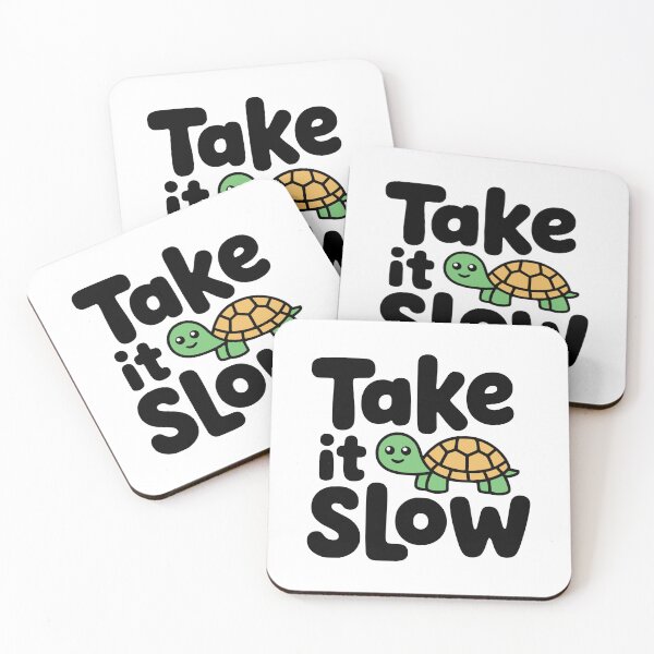 Item preview, Take It Slow! Cute Turtle Pun designed and sold by PMCreative.