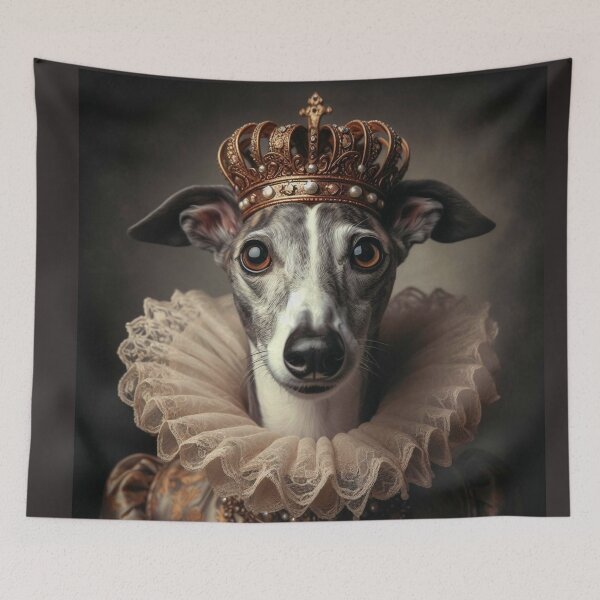 Item preview, Greyhound in Baroque Renaissance Royal Costume – Graceful Noble Whippet Pet Portrait designed and sold by Deliberate Creations.