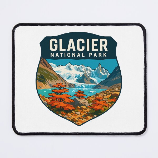 Item preview, Glacier National Park Retro Mountain Landscape Sticker designed and sold by Ismeal Von.