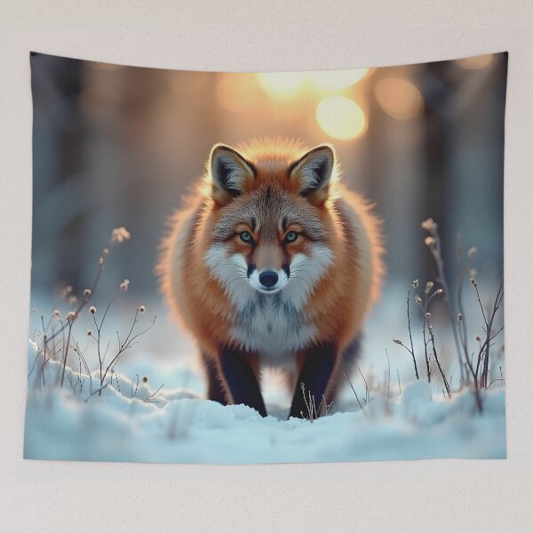 Item preview, Fox in the Snowy Forest designed and sold by Palatinasart.