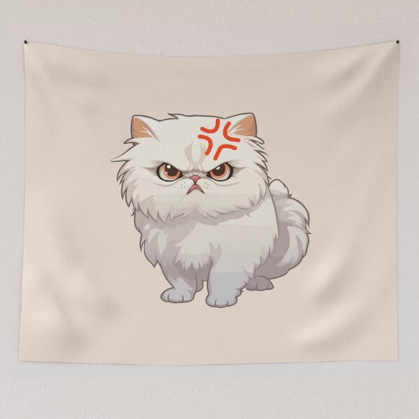 Item preview, Fluffy Rage – Royal Grumpy Cat with Attitude | The Design By Gao designed and sold by thedesignbygao.