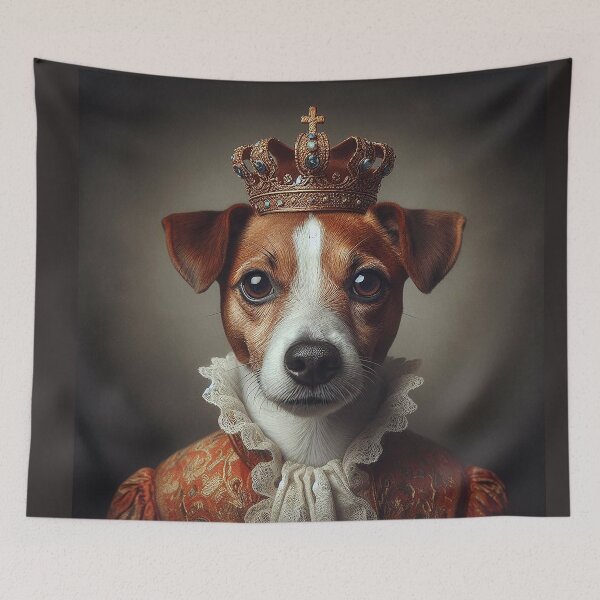 Item preview, Jack Russell in Baroque Renaissance Royal Costume – Spirited Noble Terrier Pet Portrait designed and sold by Deliberate Creations.