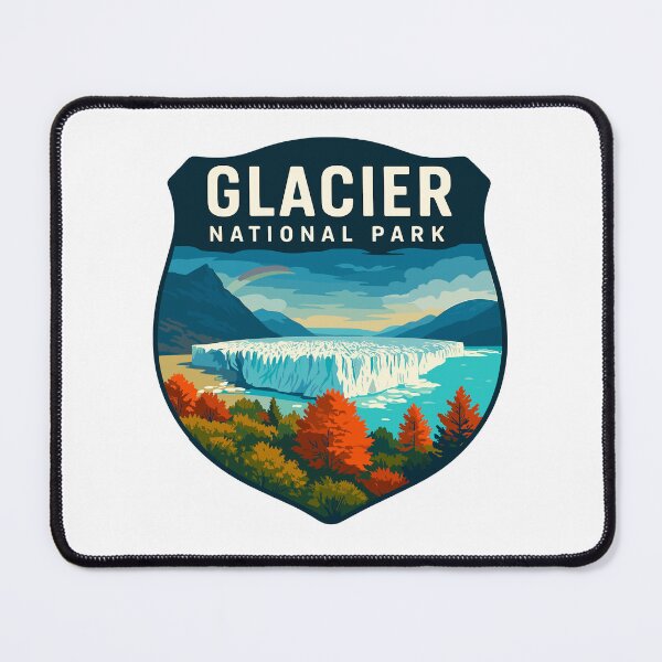 Item preview, Glacier National Park Retro Mountain Landscape Sticker designed and sold by Ismeal Von.