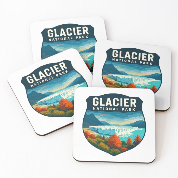 Item preview, Glacier National Park Retro Mountain Landscape Sticker designed and sold by Ismeal Von.