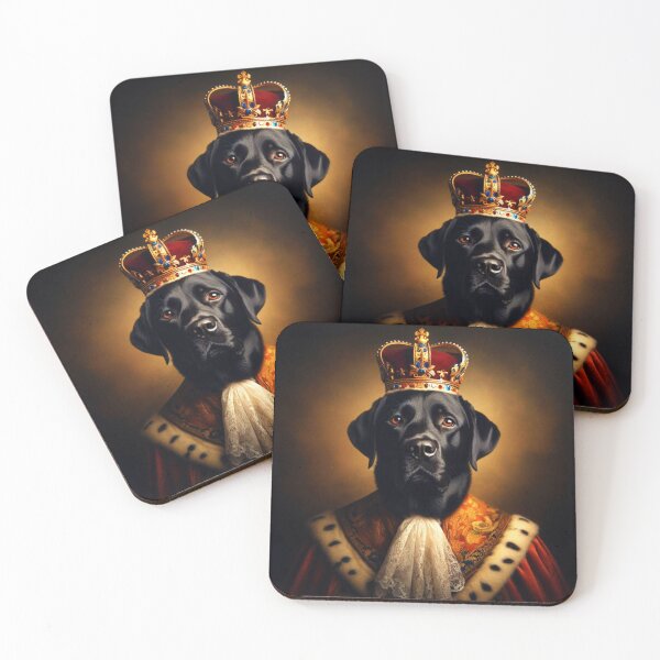 Item preview, Black Labrador in Baroque Renaissance Royal Costume – Loyal Noble Lab Pet Portrait designed and sold by Deliberate Creations.