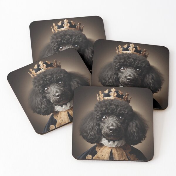 Item preview, Black Poodle in Baroque Renaissance Royal Costume – Elegant Noble Pup Pet Portrait designed and sold by Deliberate Creations.