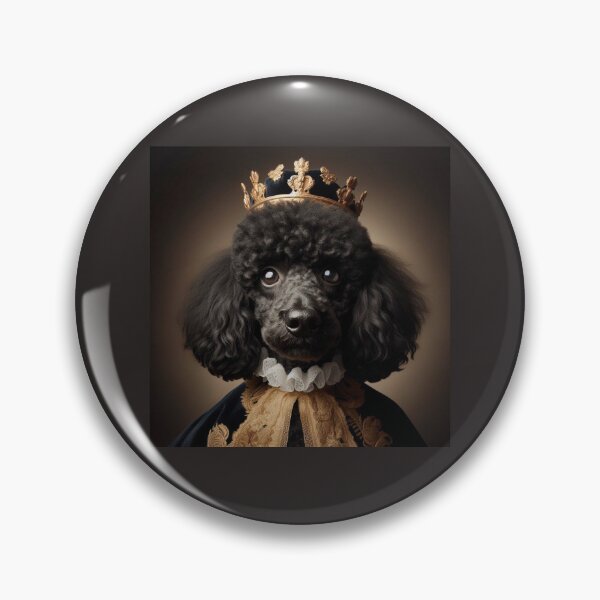 Item preview, Black Poodle in Baroque Renaissance Royal Costume – Elegant Noble Pup Pet Portrait designed and sold by Deliberate Creations.