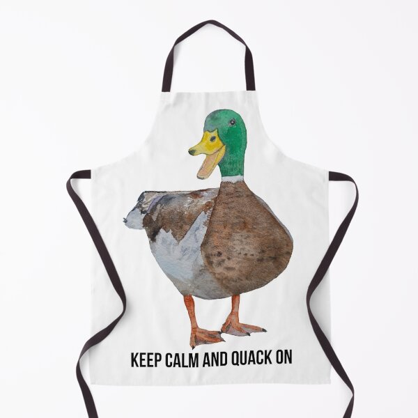 Item preview, Watercolor Duck with the funny phrase “Keep calm and quack on” designed and sold by ArtCheri.