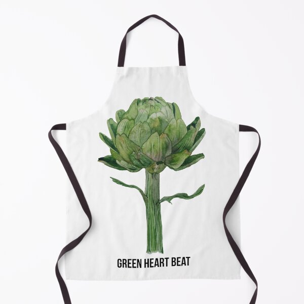 Item preview, Watercolor Artichoke with the phrase "Green Heart Beat" designed and sold by ArtCheri.