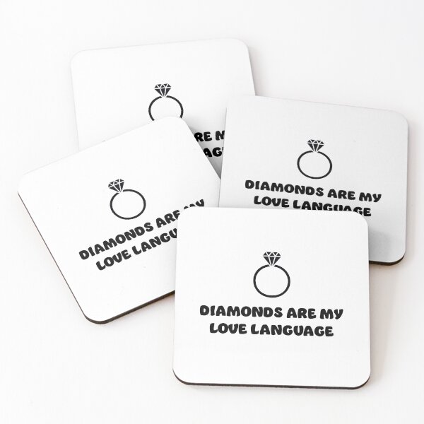 Item preview, Diamonds are my Love Language | Black Print designed and sold by SJ Designs.