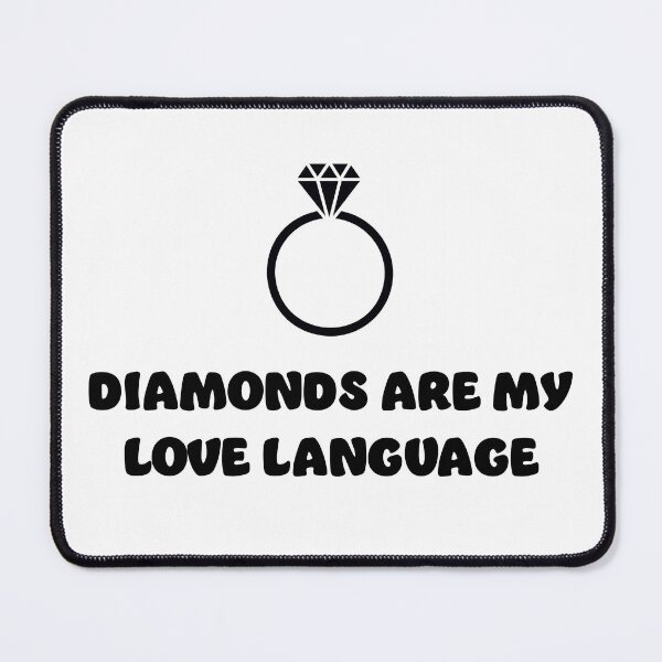 Item preview, Diamonds are my Love Language | Black Print designed and sold by SJ Designs.