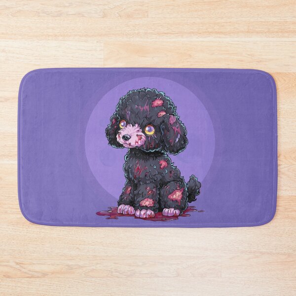 Item preview, Black Poodle Zombie with Purple moon, Cute core, Dead Core designed and sold by DeadCuteKennel.