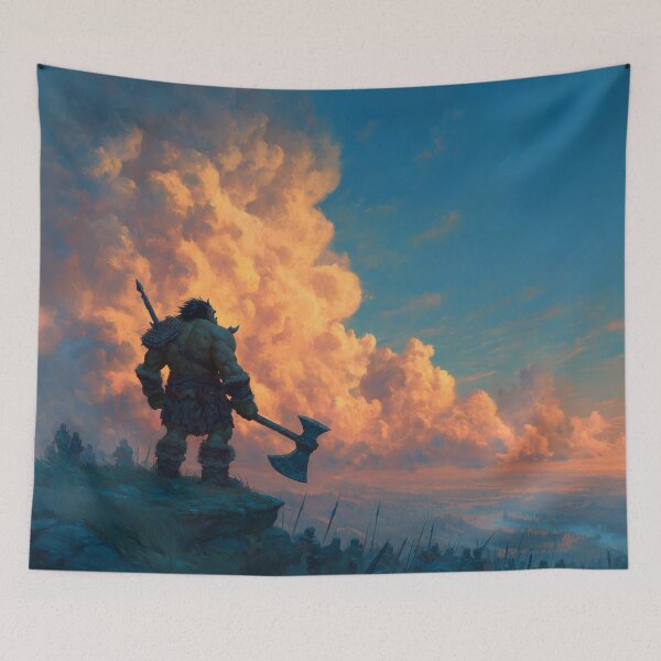 Item preview, Orc Chieftain Watching Over His Horde designed and sold by Rtymer.