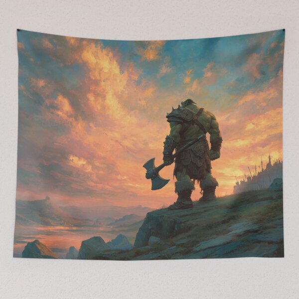 Item preview, Orc Chieftain Watching Over His Horde designed and sold by Rtymer.