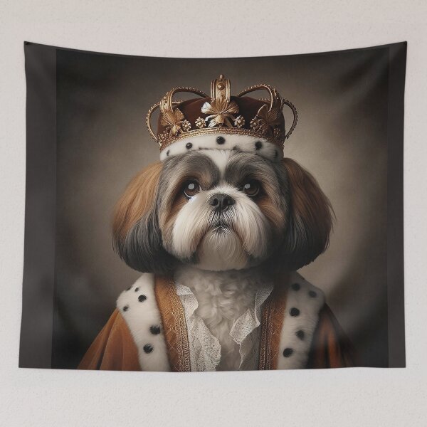 Item preview, Shih Tzu in Baroque Renaissance Royal Costume – Regal Fluffy Aristocrat Pet Portrait designed and sold by Deliberate Creations.