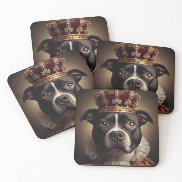 Item preview, Staffy in Baroque Renaissance Royal Costume – Noble Staffordshire Bull Terrier Pet Portrait designed and sold by Deliberate Creations.