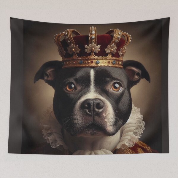 Item preview, Staffy in Baroque Renaissance Royal Costume – Noble Staffordshire Bull Terrier Pet Portrait designed and sold by Deliberate Creations.