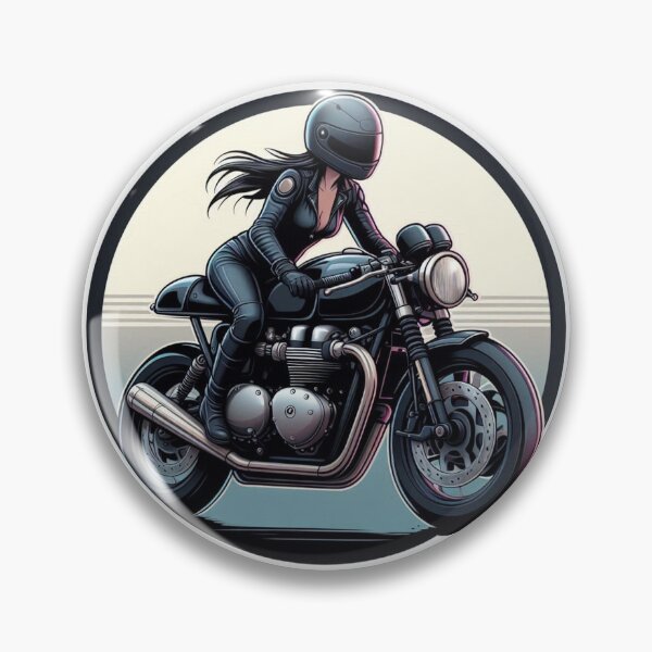 Item preview, Cafe Racer Biker Girl : Automotive Merchandise -  designed and sold by InfmsCorp.
