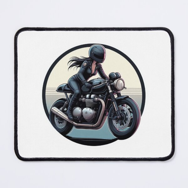 Item preview, Cafe Racer Biker Girl : Automotive Merchandise - designed and sold by InfmsCorp.