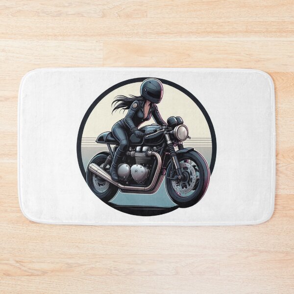 Item preview, Cafe Racer Biker Girl : Automotive Merchandise -  designed and sold by InfmsCorp.
