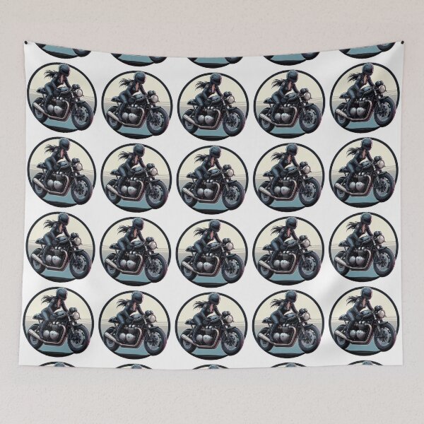 Item preview, Cafe Racer Biker Girl : Automotive Merchandise -  designed and sold by InfmsCorp.