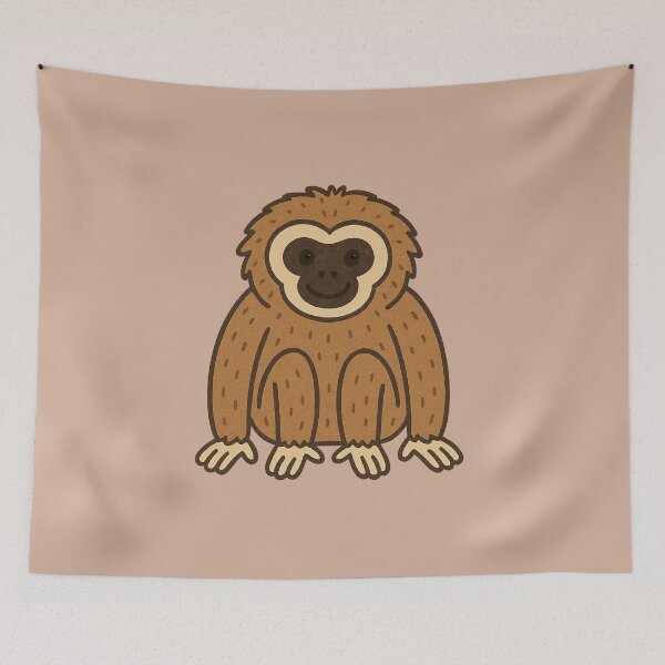 Artikelvorschau, Bezaubernde Gibbon-Doodle-Illustration entworfen und verkauft von wonderxwander.