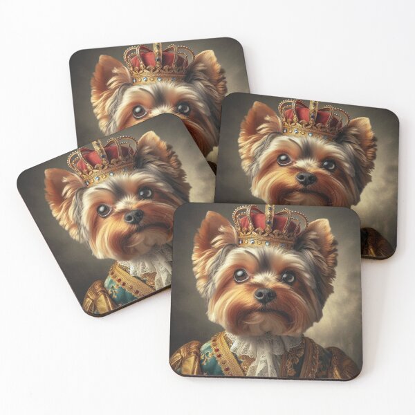 Item preview, Yorkshire Terrier in Baroque Renaissance Royal Costume – Regal Yorkie Pet Portrait designed and sold by Deliberate Creations.