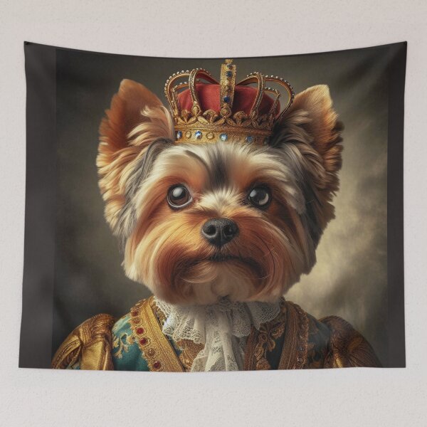 Item preview, Yorkshire Terrier in Baroque Renaissance Royal Costume – Regal Yorkie Pet Portrait designed and sold by Deliberate Creations.