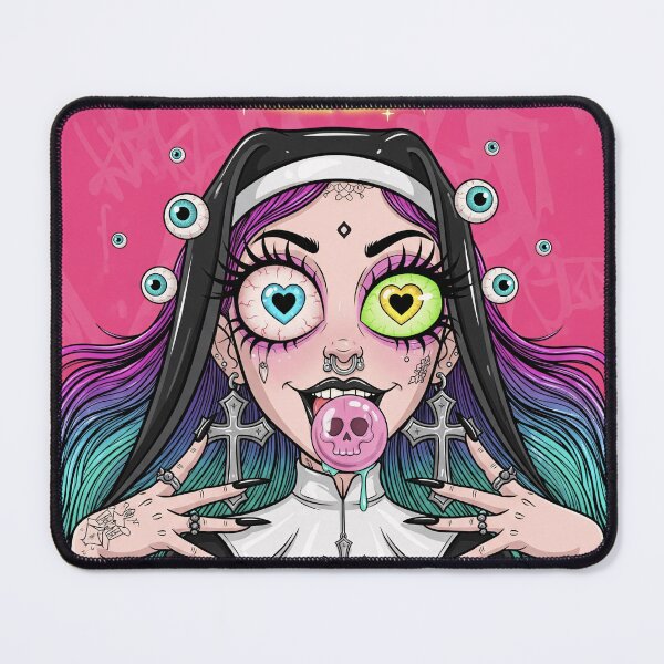 Item preview, Electric Sin: The Goth Nun from Neon Hell designed and sold by CtrlZGod.