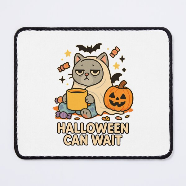 Item preview, Halloween Can Wait – Funny Lazy Cat Halloween Design designed and sold by Whirl & Swirl.